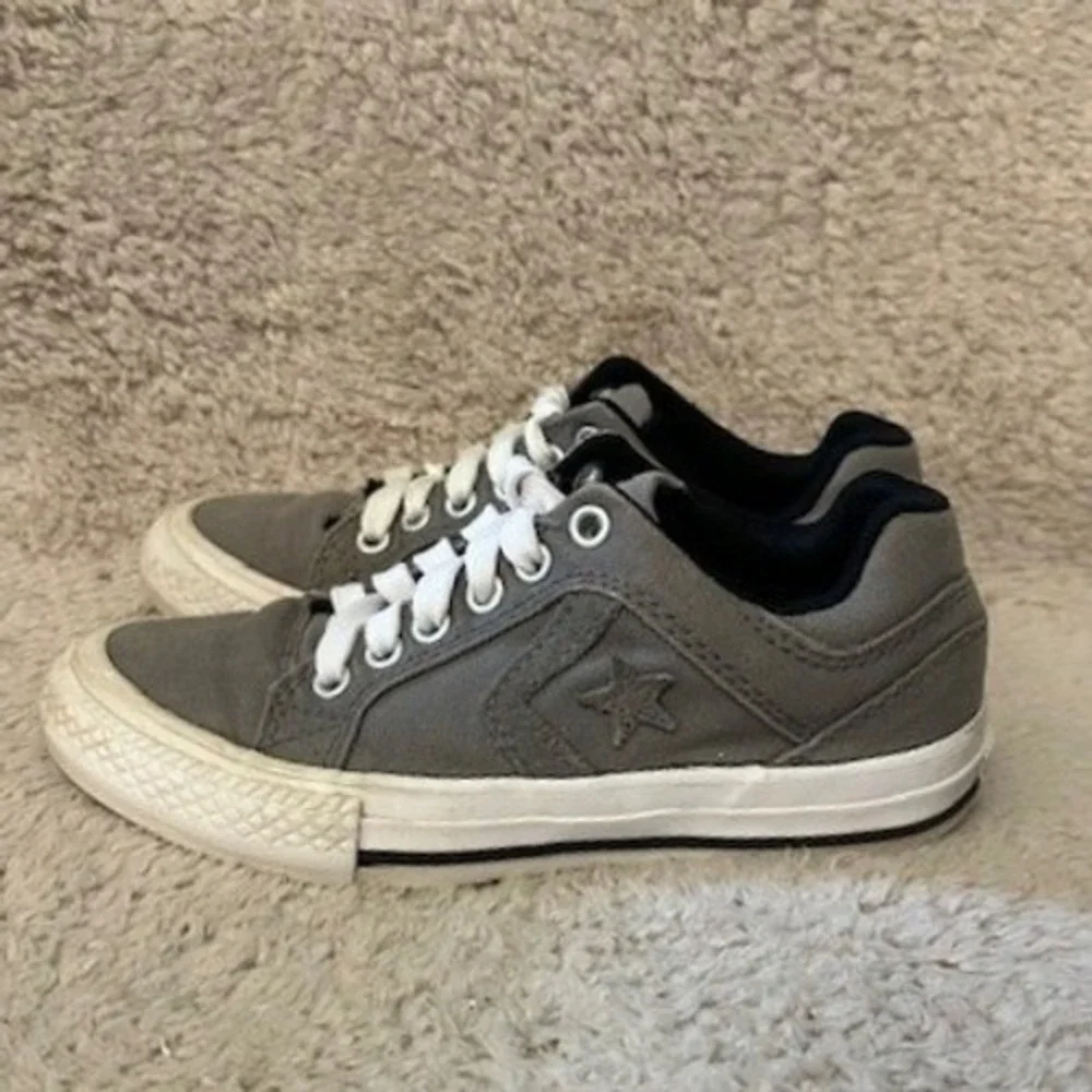 Converse El Distrito Low Top Shoes Sneaker Kids 11C Grey 361816F Canvas